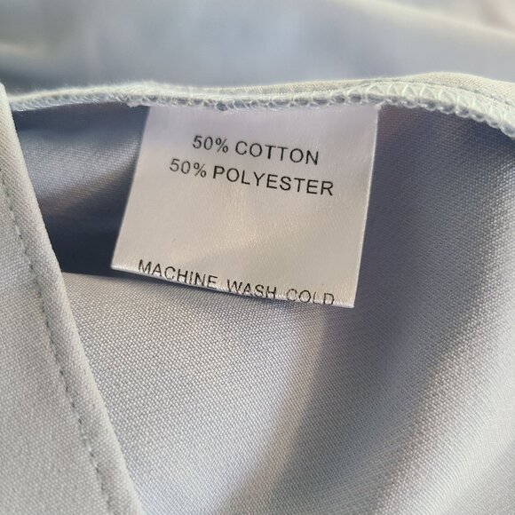 Boutique Sky Blue Ruffle Tiered Maxi Dress Long Sleeve Modest NEW XL Feminine - Picture 7 of 8